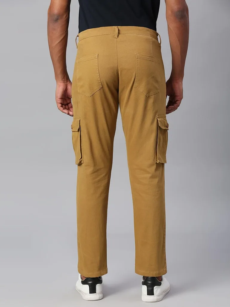 Cotton Tapered Fit Cargos Trousers - 3