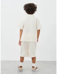Plain Polo T-Shirt and Shorts Set - 4