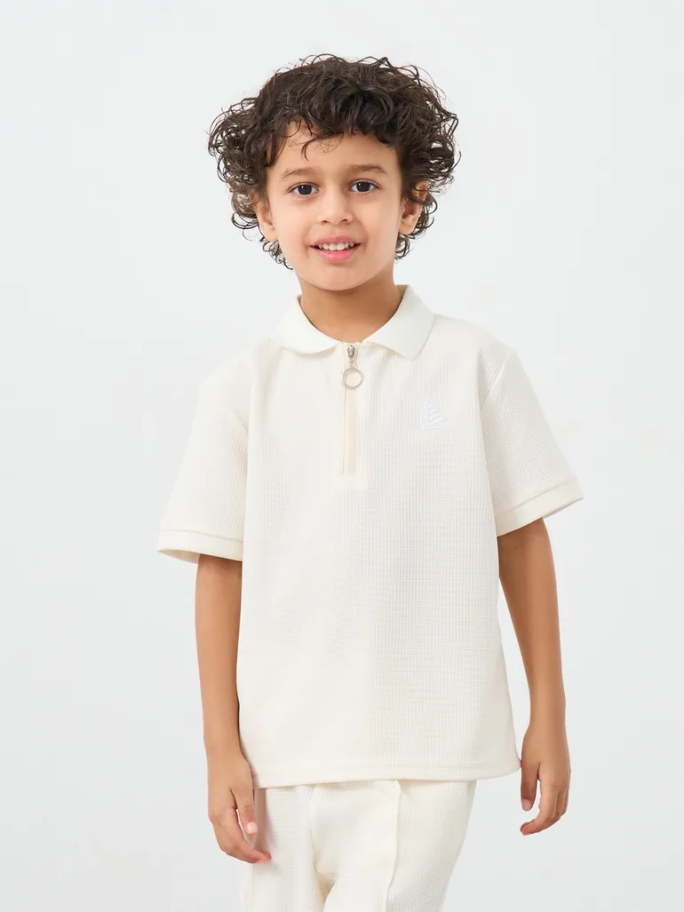 Plain Polo T-Shirt and Shorts Set - 1