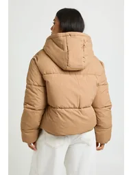 Petite Hooded Puffer Jacket - camel - 2