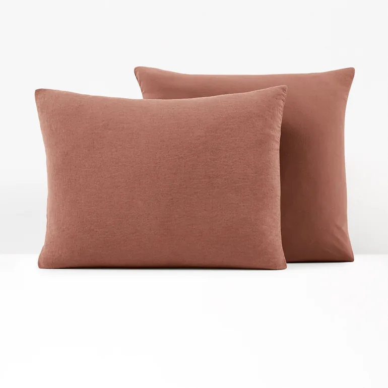 Annaba Two-Sided Washed Linen and Cotton Pillowcase - 2
