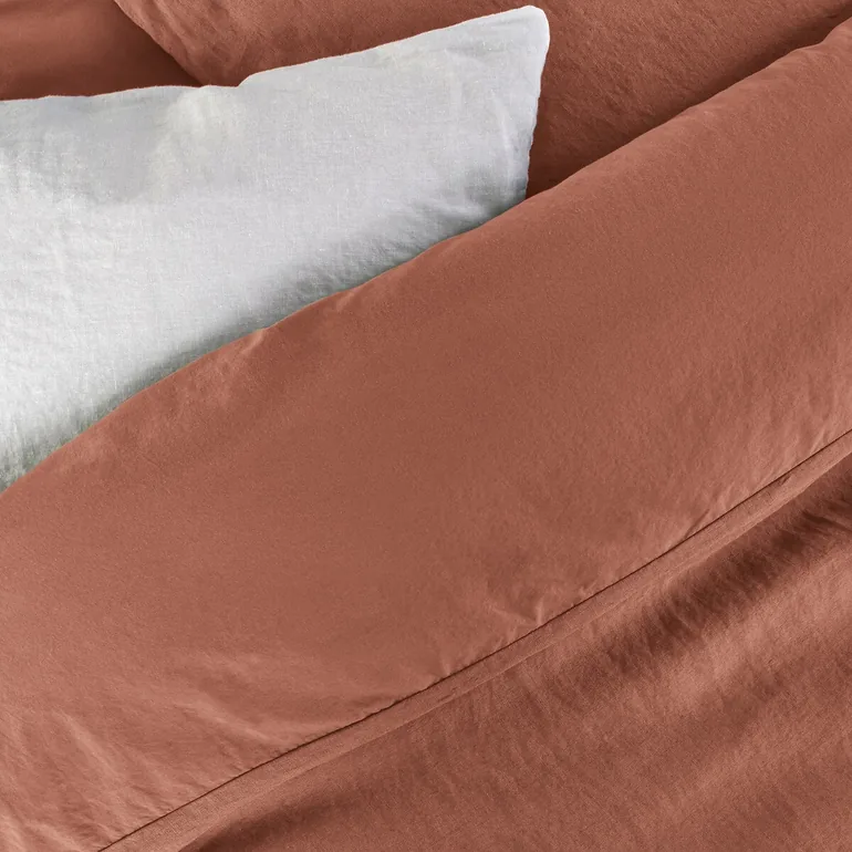 Annaba Two-Sided Washed Linen and Cotton Pillowcase - 4
