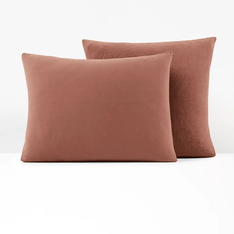 Annaba Two-Sided Washed Linen and Cotton Pillowcase - 1