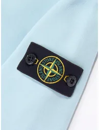 Stone Island Boys Brushed Organic Fleece Half Zip Sweatshirt in Blue - 2