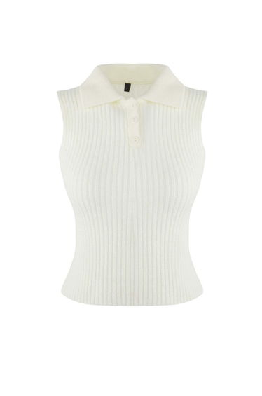 Gray 2-Pack Soft Textured Ribbed Inside - Wide Outside Crop Knitwear Sweater product thumbnail 2