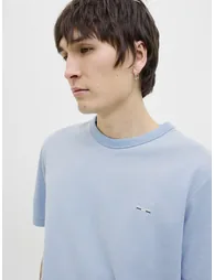 Crew Neck T-Shirt with Short Sleeves - 3