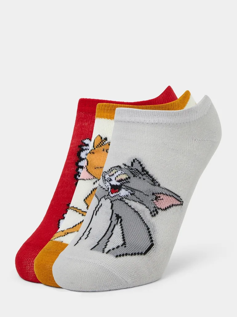Boys Set of 3 - Tom and Jerry Ankle Socks