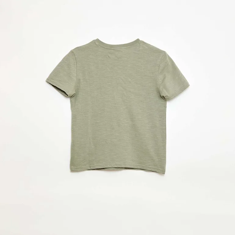 Tunisian Collar T-Shirt GREEN - 3