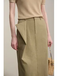 Irregular Pleated Skirt - 3