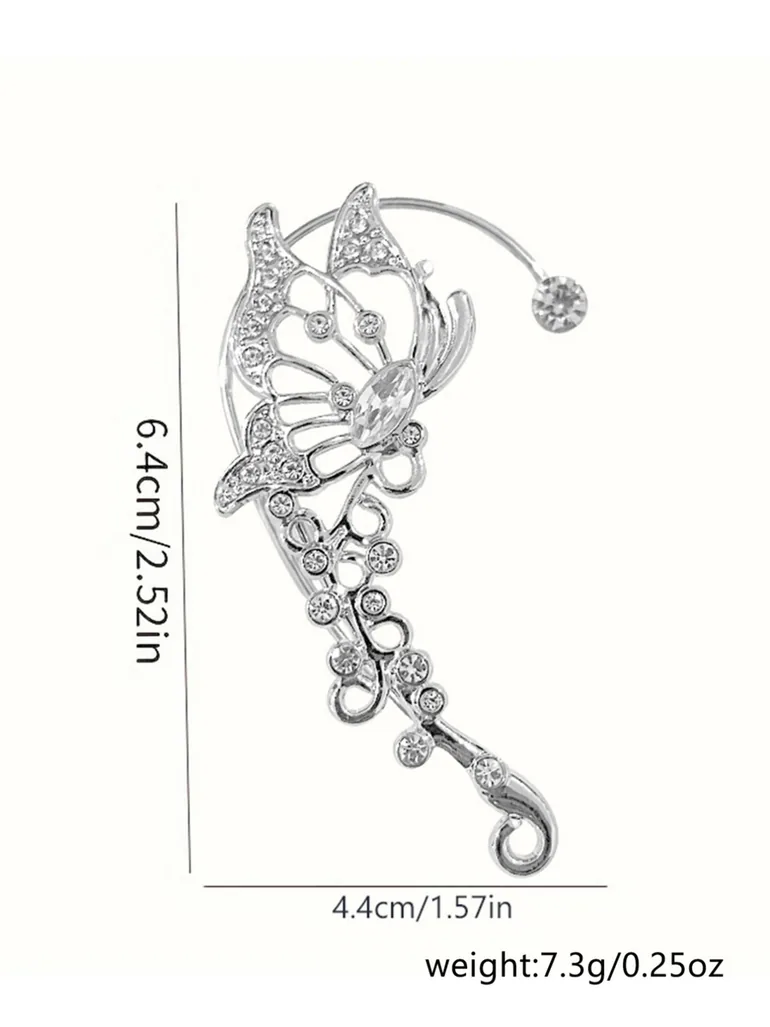 Non Piercing Butterfly Cuff Earring - 3