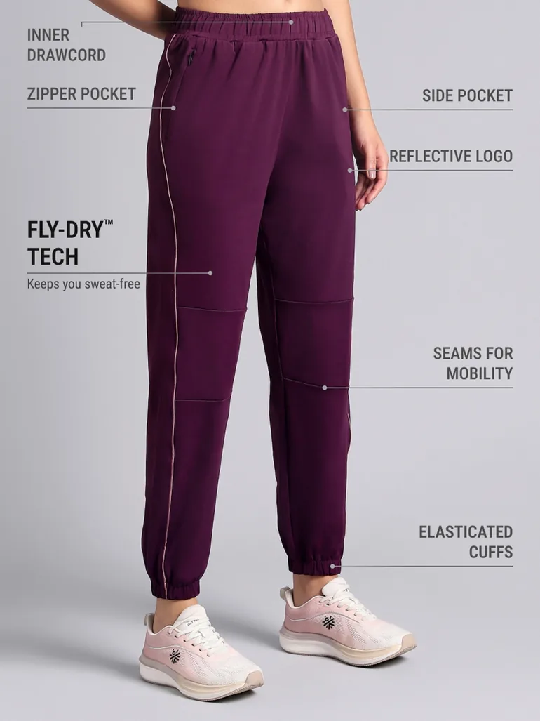 Women Wine Run Forward Joggers - 6