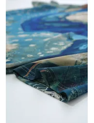 Abstract Print Mesh T-Shirt - 10