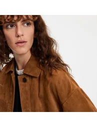 Suede Buttoned Jacket - 3