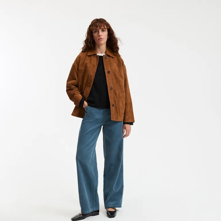 Suede Buttoned Jacket - 2