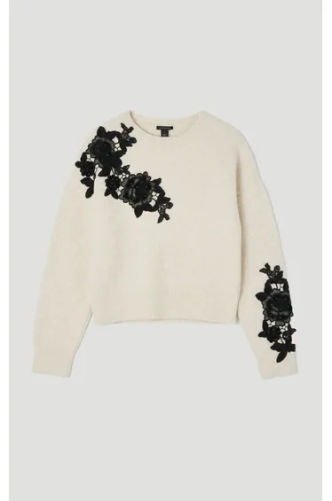 Lace Embellished Cosy Jumper