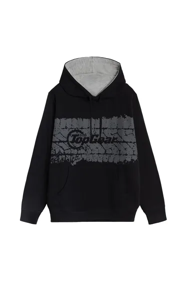 Top Gear Unisex Adult Tyre Hoodie - Grey