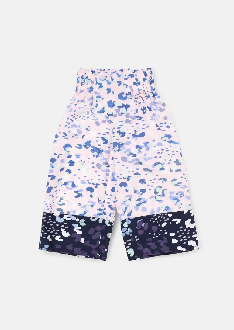 Patti Pink Border Print Trousers - 1