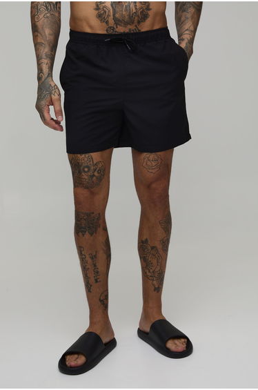Tall Short Length BM Autograph Swim Short - black