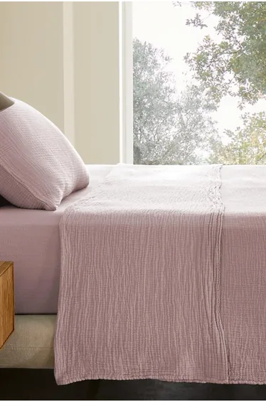 Yafa Flat Sheet in Organic Cotton Muslin