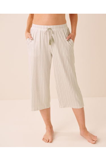 Super Soft Striped Pajama Capris