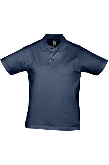 SOLS Mens Prescott Jersey Short Sleeve Polo Shirt - French Navy