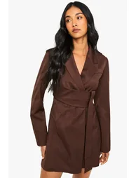 Tailored Wrap Detail Blazer Dress