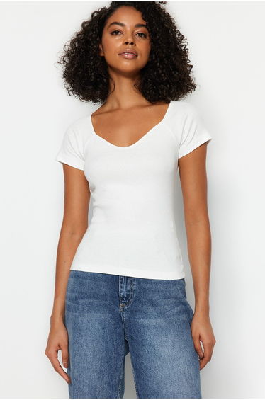 Blouse - White - Slim fit