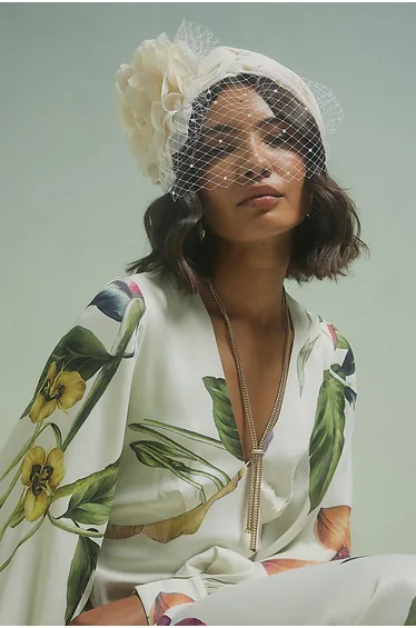 Cream Premium Francesca Pearl Fascinator