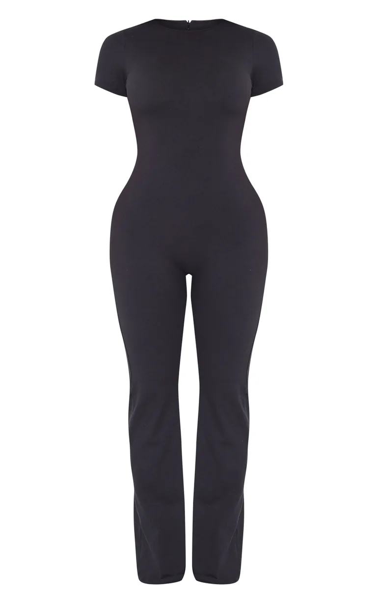 Shape Black Sculpted Short Sleeve Jumpsuit - 4