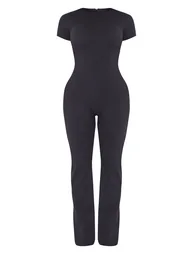 Shape Black Sculpted Short Sleeve Jumpsuit - 4