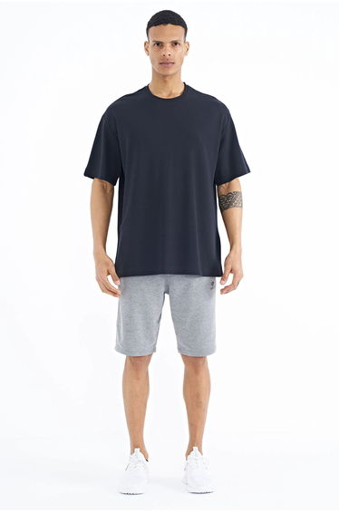 TOMMY Oversized Cotton-Blend Crew Neck T-Shirt With Patch