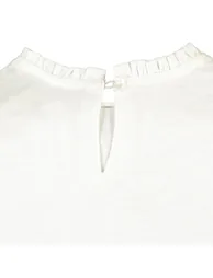 Cotton Ruffled T-Shirt with Long Sleeves - 4