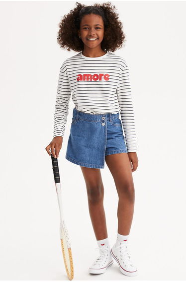 Denim Mini Skort