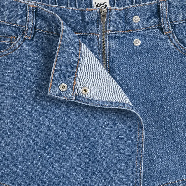 Denim Mini Skort - 3