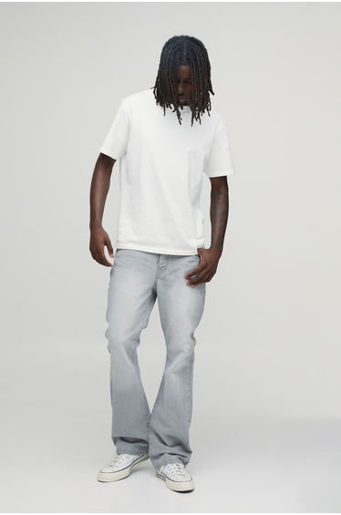 Basic Flared Fit Jeans - grey
