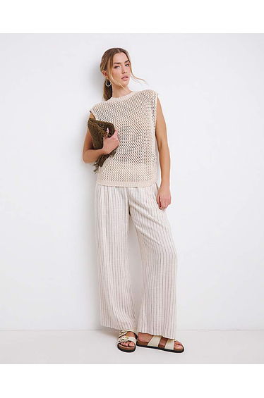 Stone Hole Knit Adjustable Tank Top