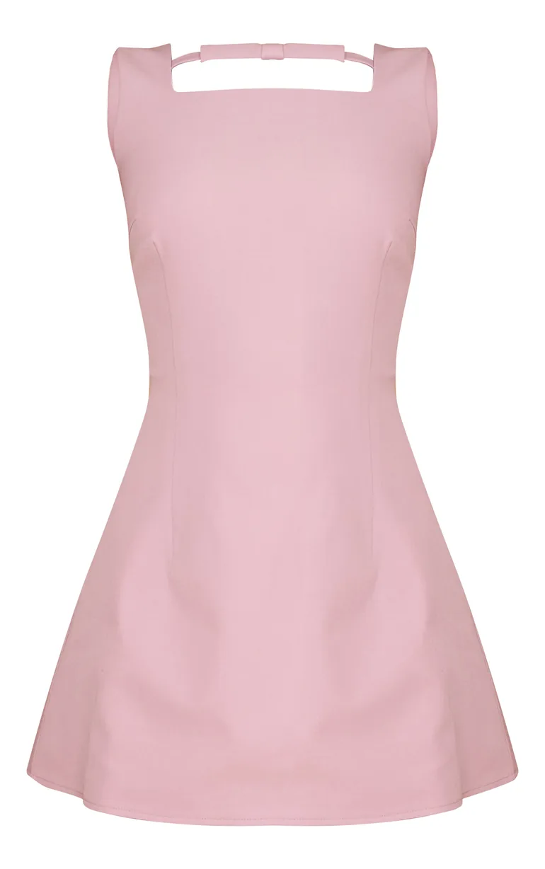 strapless open back dress Azra Twill Slit Mini Dress main image 1