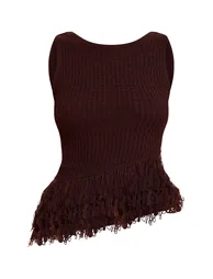 Chocolate Loop Knit Vest - 4