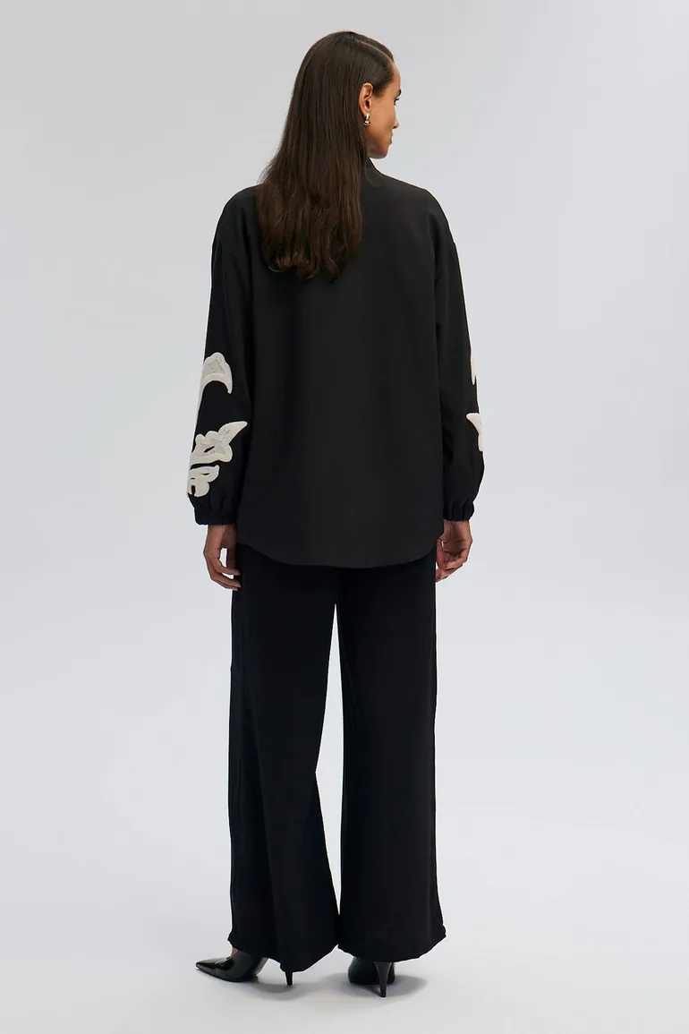 EMBROIDERED CREPE JACKET - 3