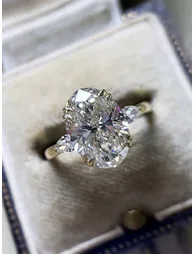 Embellished Oval-Cut Ring