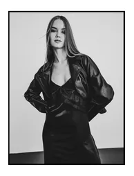 Biker Jacket Leather Look With Zipper
