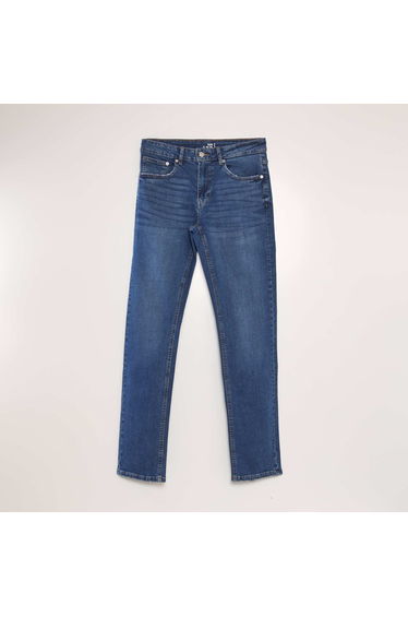 Slim-fit 5-pocket jeans - L34 BLUE