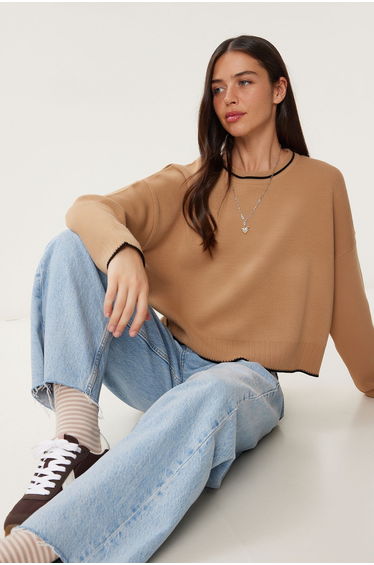 Women's Biscuit Basic Knitwear Sweater