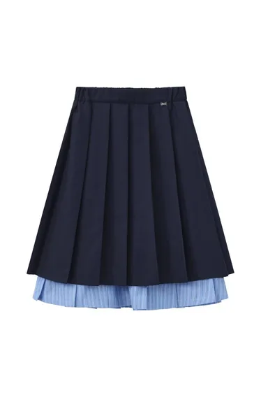 Girls' Layered Pleated Skirt