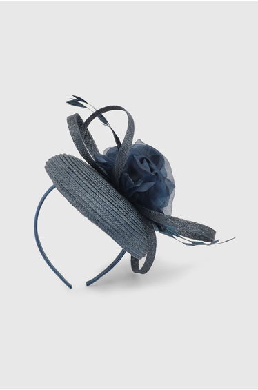 Flower Trim Pillbox Fascinator
