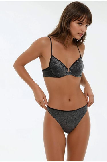 Tamara Knickers in Microfibre and Metallic Threads