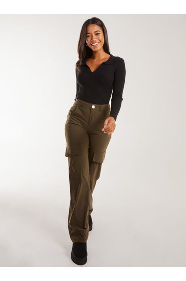 Wide Leg Pocket Cargo Pants