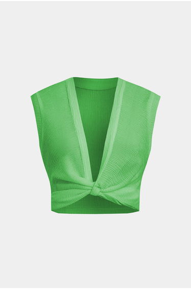 Twist Knot V-Neck Tank Top