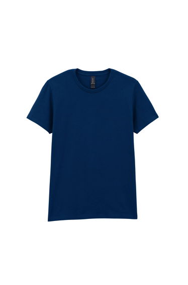 Gildan Ladies/Womens Heavy Cotton Missy Fit Short Sleeve T-Shirt - Navy Blue
