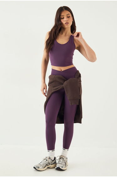 DSGN Studio Sculpt Wrap Waist Legging - aubergine